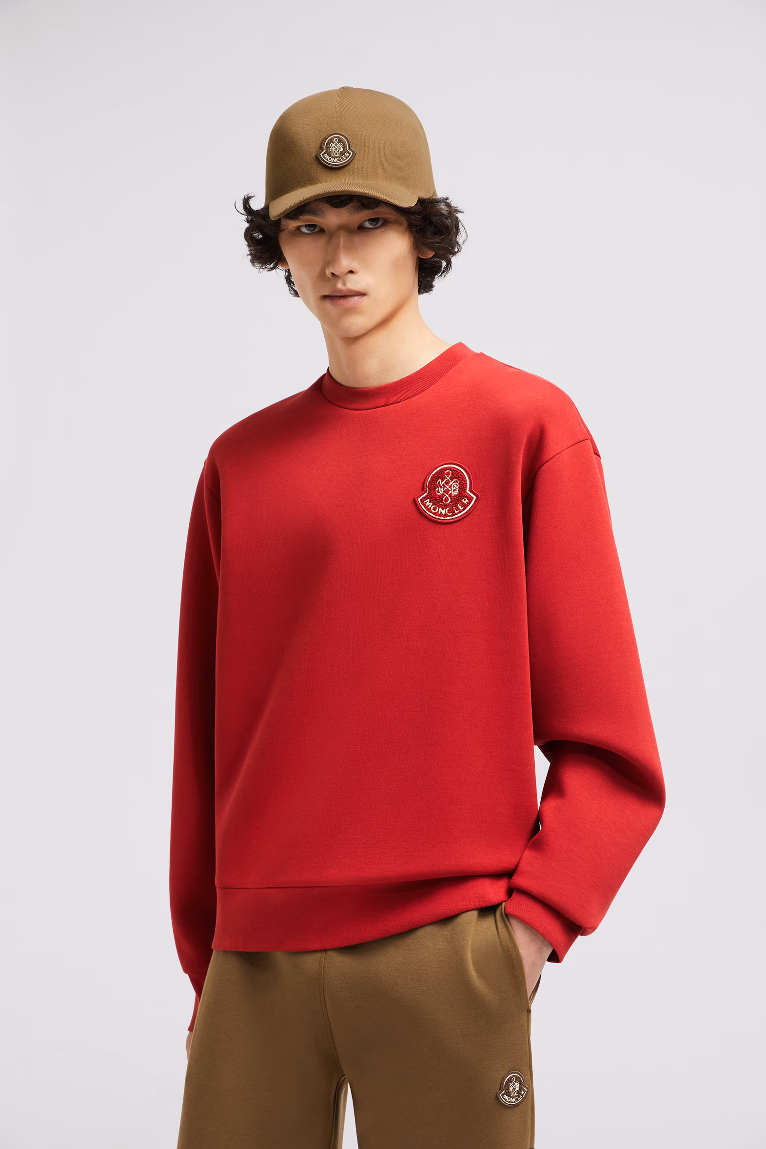 Year of the Snake Patch Neoprene Sweatshirt Men Red Moncler 0